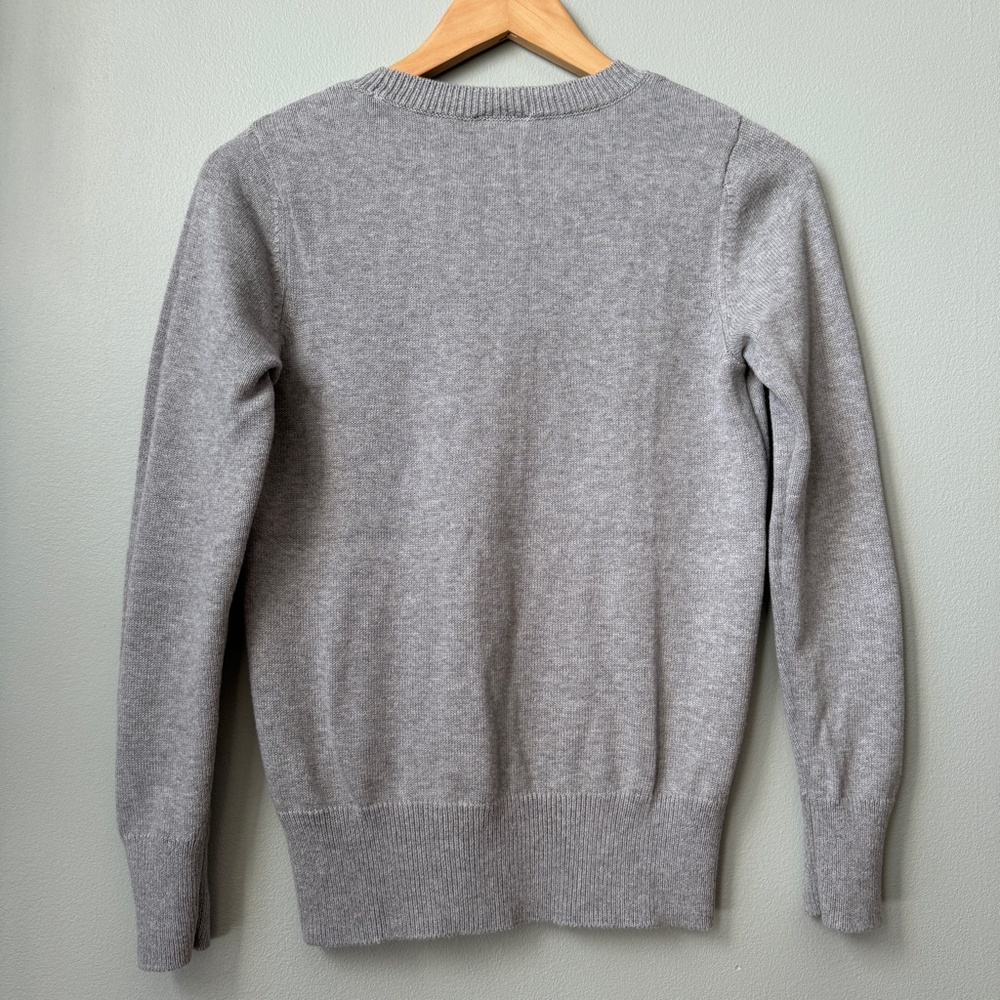 Reindeer Gray Sweatshirt Crew Neck Pullover, EUC - Picture 6 of 16